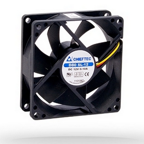 Cumpara  Ventilatoare pentru PC - PC Case Fan Chieftec AF-0825S, 80x80x25 mm, 2..