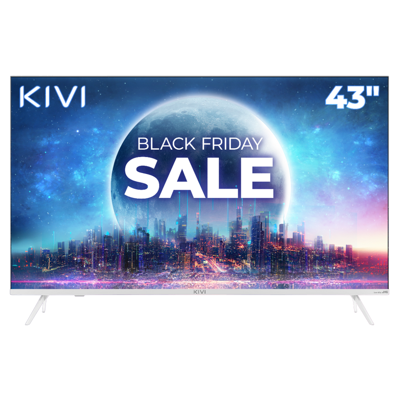 43" LED SMART TV KIVI 43U750NW, Real 4K, 3840x2160, Android TV, White