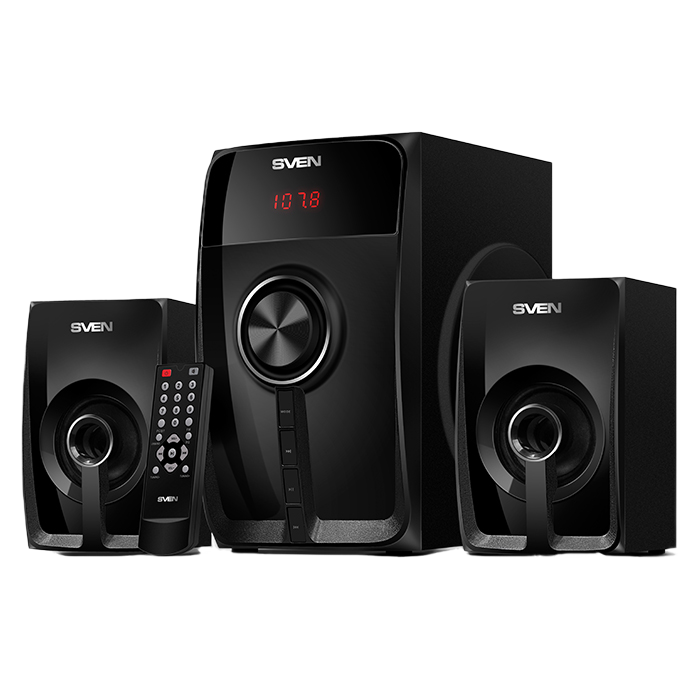 Speakers SVEN "MS-307" Bluetooth, SD-card, USB, FM, Remoute, Black, 40w / 20w + 2x10w / 2.1