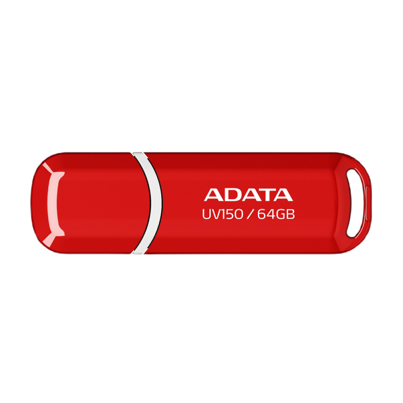 64GB USB3.1 Flash Drive ADATA "UV150", Red, Plastic, Classic Cap (R/W:80/20MB/s)