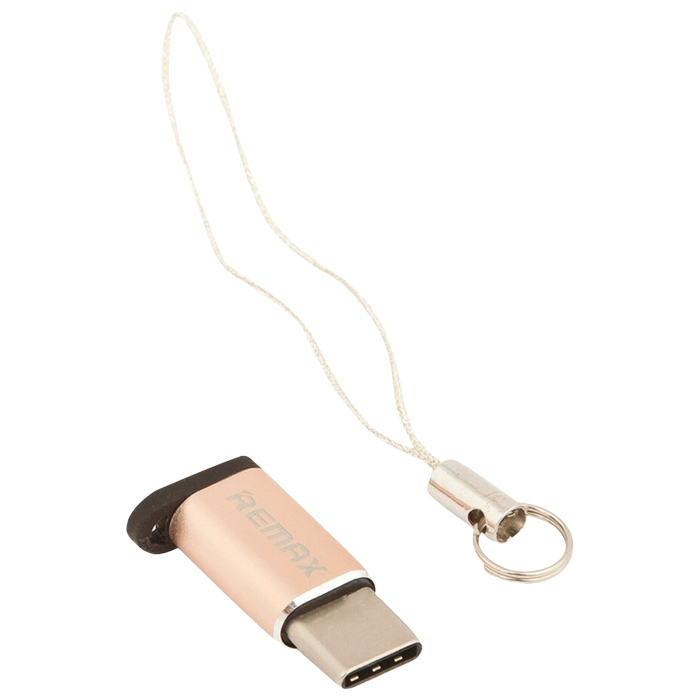 Adapter Remax micro USB to Type-C, Gold..