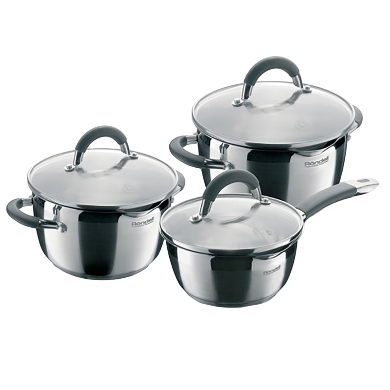 Набор кастрюль Rondell RDS-341, 24cm, Нержавеющая сталь