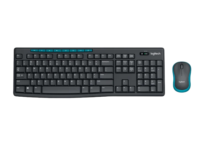 Wireless Keyboard & Mouse Logitech MK275, Media keys, Spill-resistant, 1000dpi, 3 buttons, 2xAAA/1xA