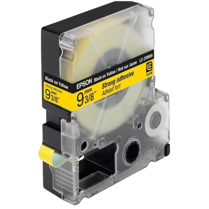 Cumpara  Cartușe de panglică pentru imprimarea autocolantelor - Tape Cartridge EPSON LK3YBW; 9mm/9m Strong Ad..