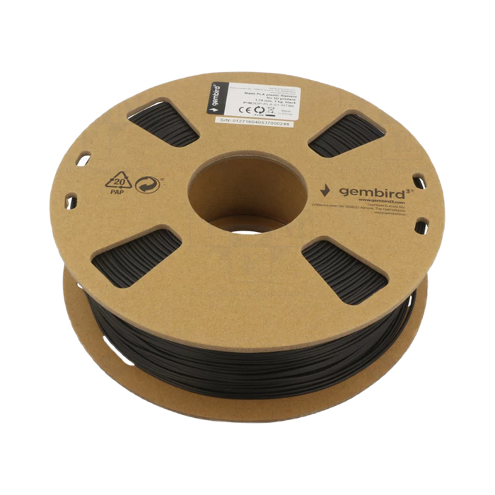 Cumpara  Filament pentru imprimantă 3D - PLA 1.75 mm, Matte Black Filament, 1 kg, Gemb..