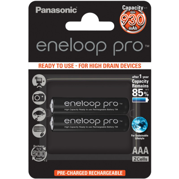 Cumpara  Батарейки - AAA  Eneloop PRO 930mAh, Blister*2, Panasonic..