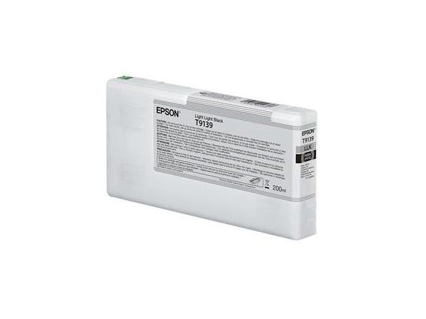 Картридж чернильный Epson T9139, 200мл, Светло-серый