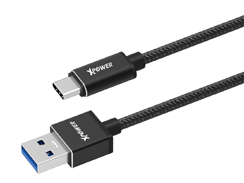 Type-C Cable Xpower, Nylon, 2m, Black