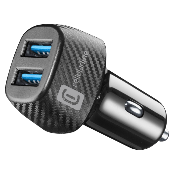 Car Charger Cellular, 2port USB  , 36W, Black..