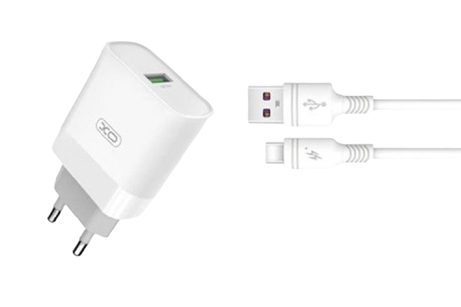 Wall Charger XO, Type-C PD65W/USB-A QC30W fast charger, 65W, CE03A, white