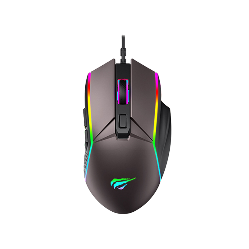 Gaming Mouse Havit MS1028, 1200-7200dpi, 7 buttons, Programmable, RGB, 111g, 1.5m, USB