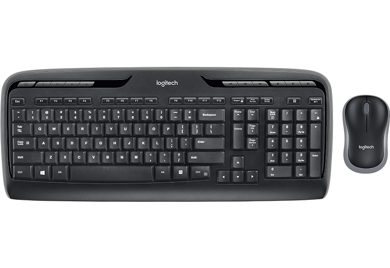 Клавиатура и мышь Logitech MK330, Беспроводное, Чёрный