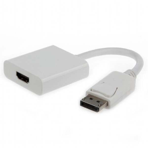 Видеоадаптер Cablexpert A-DPM-HDMIF-002-W, DisplayPort (M) - HDMI (F), 0,1 м, Белый