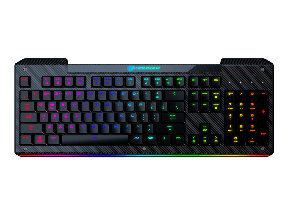 Gaming Keyboard Cougar Aurora S, Carbonlike Surface, 8-Effect Multicolour Backlight, EN, USB