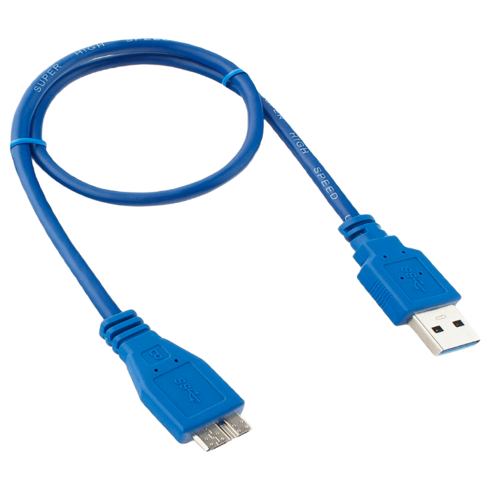 Cable Micro  USB3.0,  Micro B - AM, 0.5 m,  Cablexpert, CCP-mUSB3-AMBM-0.5M