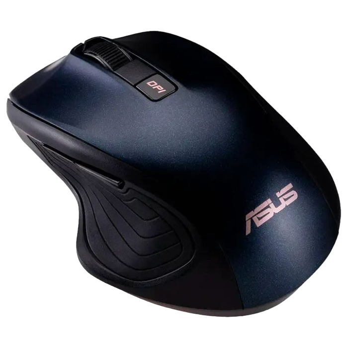 Wireless Mouse Asus MW202, Optical, 1000-4000 dpi, 6 buttons, Ergonomic, Silent, 1xAA, Blue