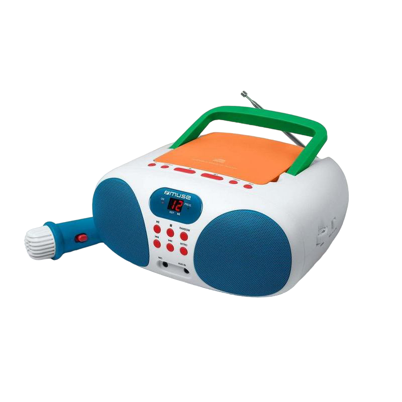 MUSE MD-203KMC, KIDS Karaoke, Tuner FM, CD, White/Blue