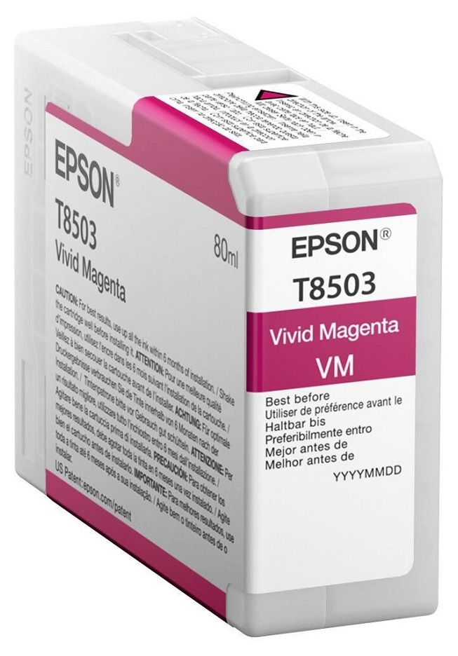 Картридж чернильный Epson T850 UltraChrome HD, 80мл, Яркий пурпурный