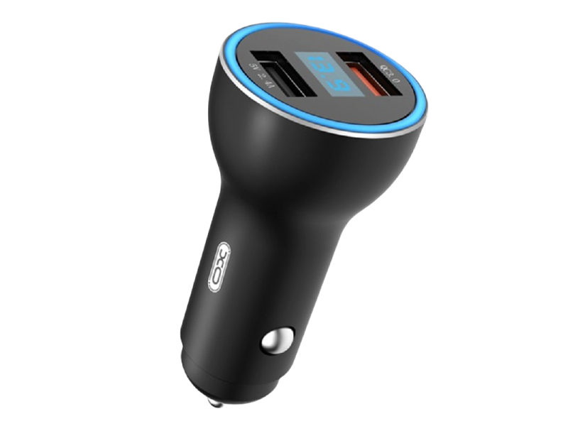 Car Charger XO, QC3.0 + LED, CC26, Black..