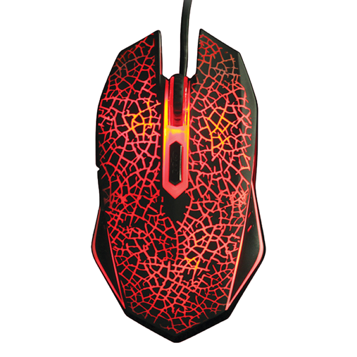 Gaming Mouse & Mouse Pad Qumo Solaris, Optical, 800-2200 dpi, 6 buttons, 7 color backlight, USB