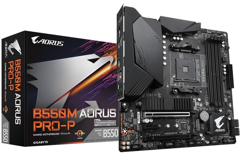 Cumpara  Plăci de bază - MB AM4 Gigabyte B550M AORUS PRO-P 1.0  mATX..