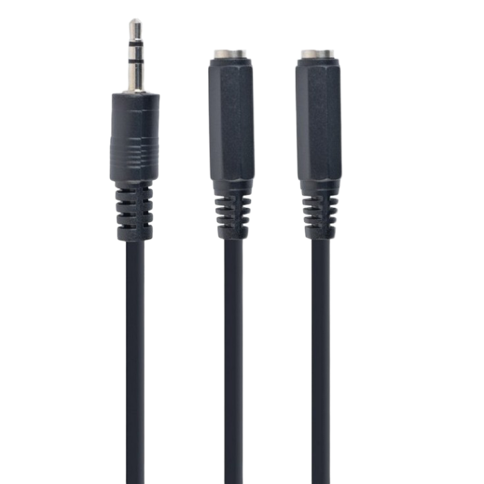 Audio spliter cable 0.1m 3.5mm 3pin plug to 3..