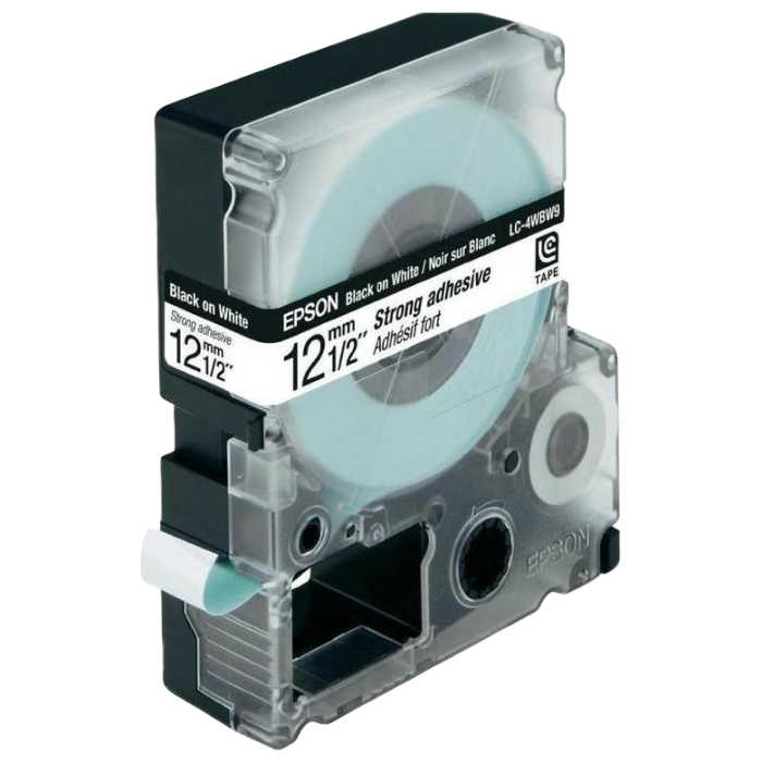 Cumpara  Cartușe de panglică pentru imprimarea autocolantelor - Tape Cartridge EPSON LK4WBW; 12mm/9m Strong A..
