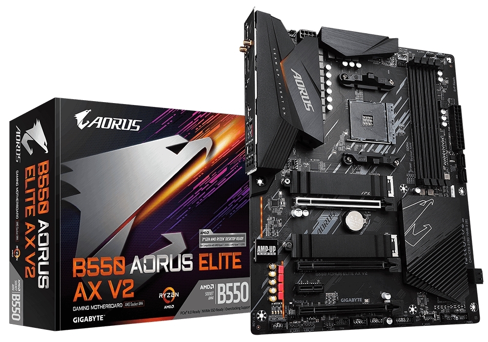 Cumpara  Plăci de bază - MB AM4 Gigabyte B550 AORUS ELITE AX V2  ATX..