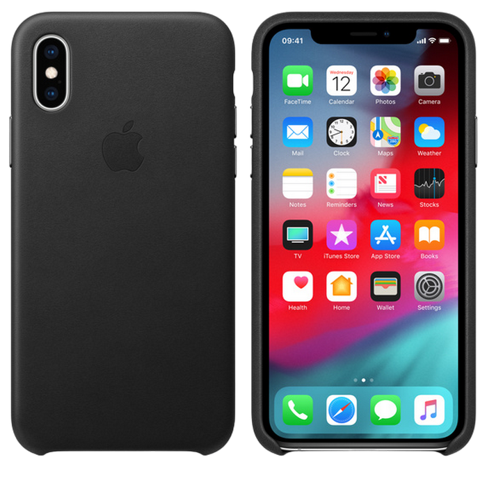 Original iPhone XS Leather Case, Black