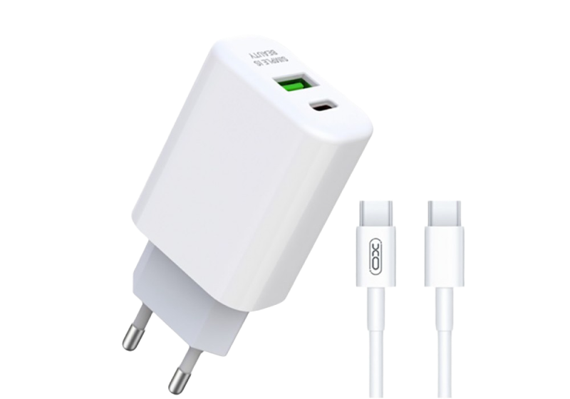 Wall Charger XO, PD20W/QC3.0 18W, L85A, white