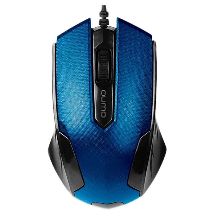 Mouse Qumo M14, Optical,1000 dpi, 3 buttons, Ambidextrous, Blue, USB