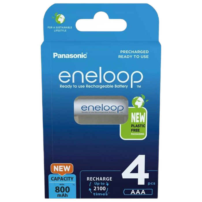 AAA  Eneloop 800mAh, Blister*4, Panasonic, BK..