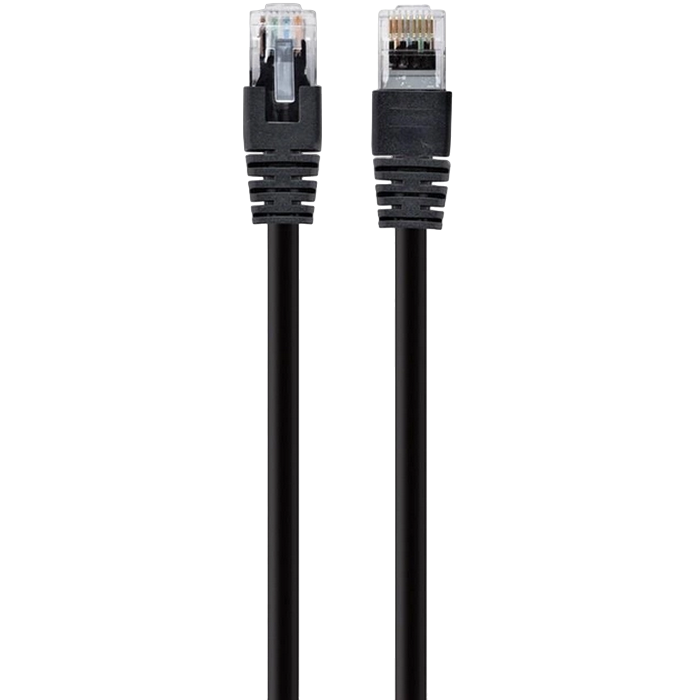 7.5m, Patch Cord Black, PP12-7.5M/BK, Cat.5E, Cablexpert, molded strain relief 50u" plugs