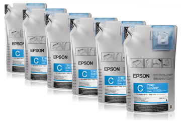Контейнер с чернилами Epson T741 UltraChrome DS, 6000мл, Голубой