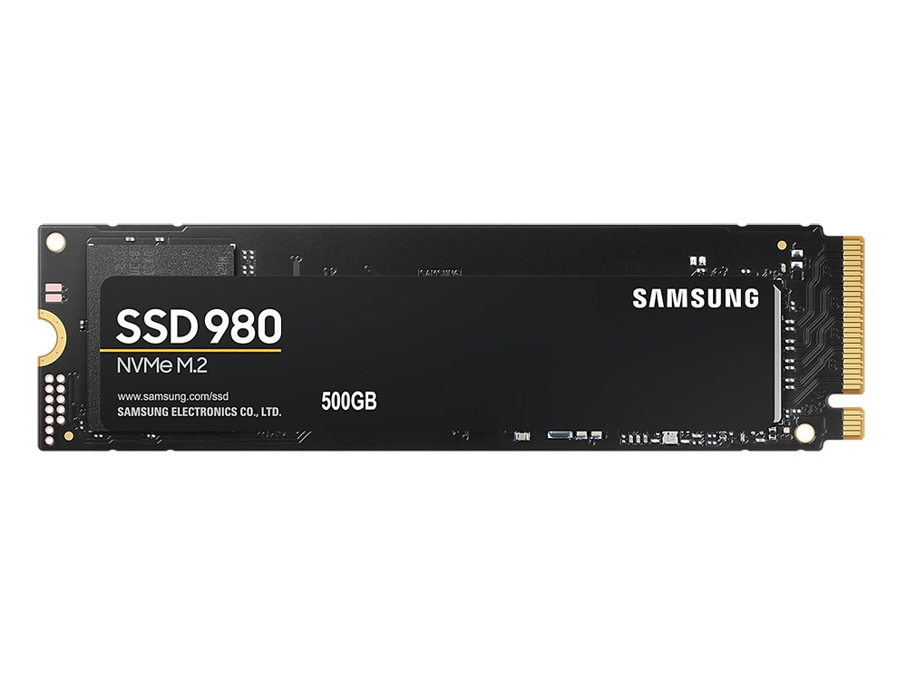 .M.2 NVMe SSD  500GB  Samsung 980 [PCIe 3.0 x4, R/W:3100/2600MB/s, 400/470K IOPS, Pablo, TLC]