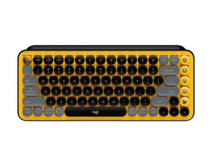 Клавиатура Logitech POP Keys, Беспроводное, Жёлтый