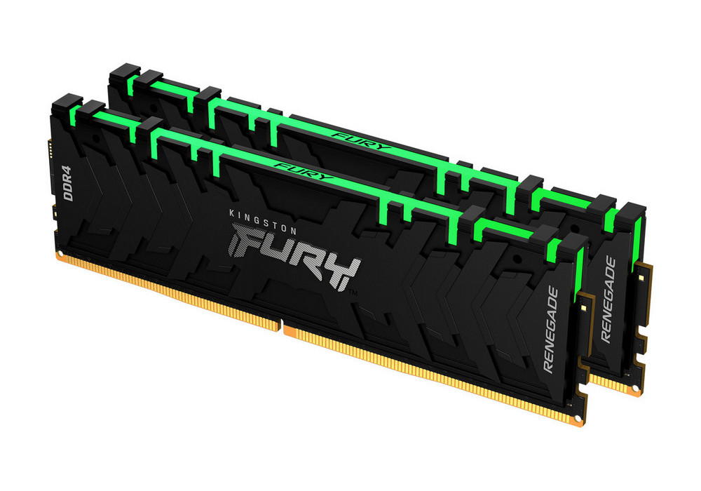 16GB DDR4-4600MHz  Kingston FURY Renegade RGB (Kit of 2x8GB) (KF446C19RBAK2/16), CL19, 1.5V, Black