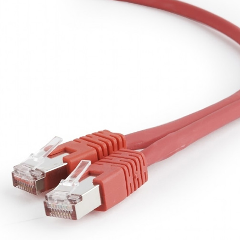 Patch Cord Cat.6U  5m, Red, PP6U-5M/R, Cablexpert, Stranded Unshielded
