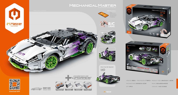 Cumpara  Constructori - 9804B, iM.Master Bricks R/C Drift Racing Car ..