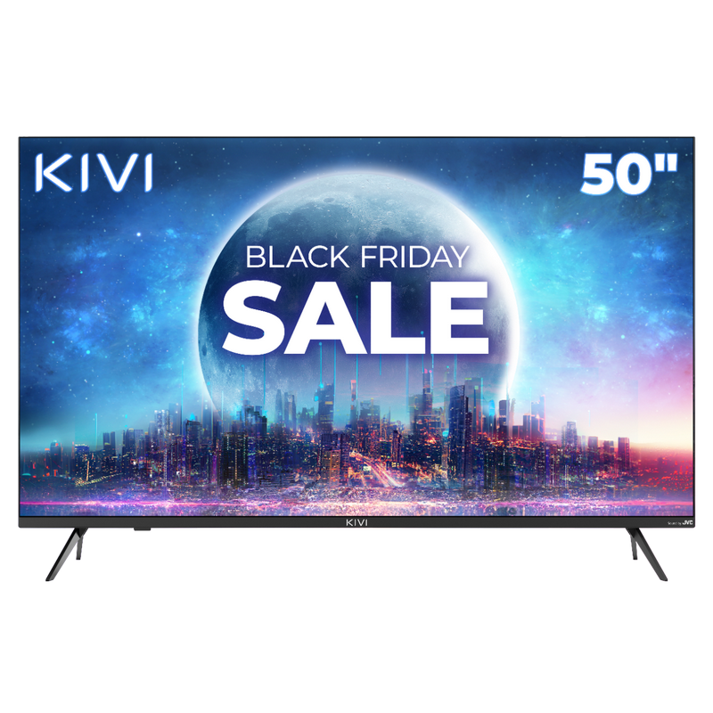 50" LED SMART Телевизор KIVI 50U750NB, 3840x2160 4K UHD, Android TV, Чёрный