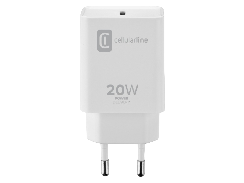 Cumpara  Incarcatoare și Powerbank - Wall Charger Cellularline, Type-C, 20W, White..