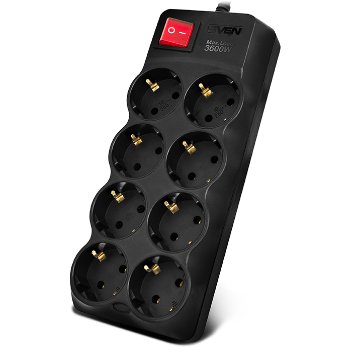 Surge Protector    8 Sockets,  3.0m, Sven 