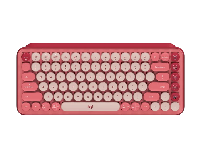 Wireless Keyboard Logitech POP Keys, Mechanical, Compact design, F- keys, Emoji Keys, 2xAAA, 2.4Ghz+