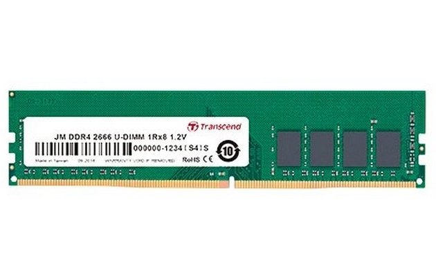 .4GB DDR4-  2666MHz Transcend PC21300, CL19, 288pin DIMM 1.2V