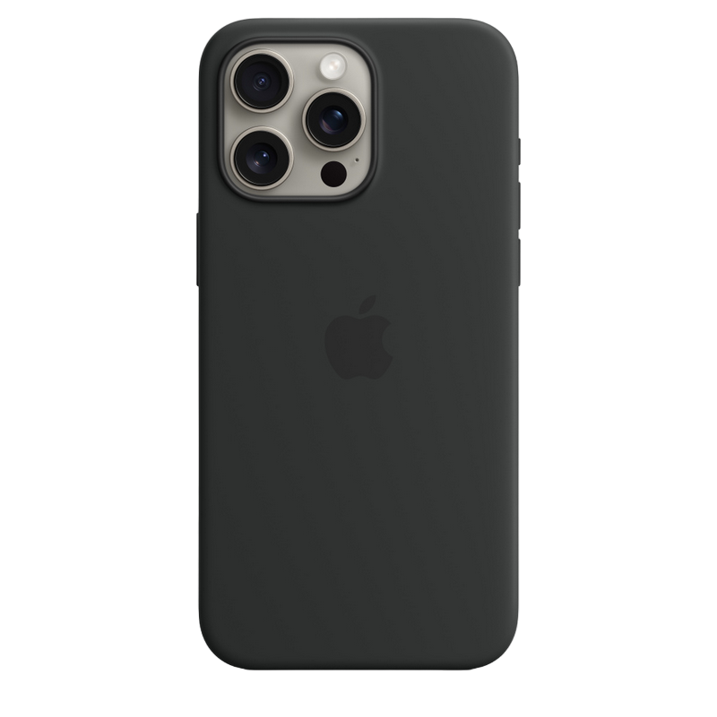 iPhone 15 Pro Max Silicone Case with MagSafe - Black
