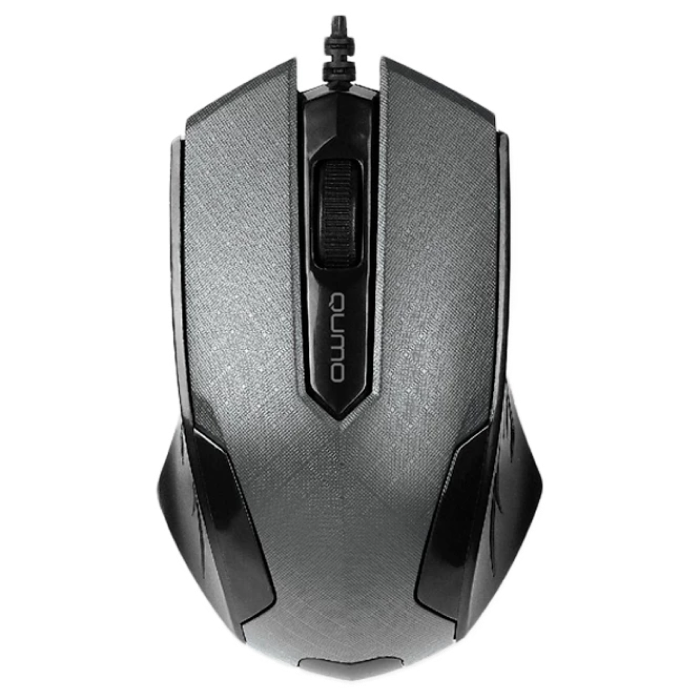 Mouse Qumo M14, Optical,1000 dpi, 3 buttons, Ambidextrous, Gray, USB