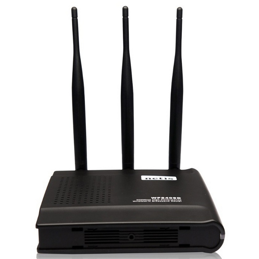 Wi-Fi N Netis Router, "WF2409D", 300Mbps, MIMO, 3x5dBi Detachable Antennas
