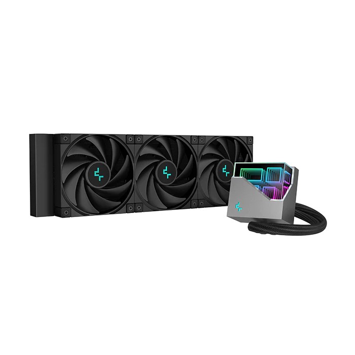AIO Liquid Cooling Deepcool "LT720" (<32.9dBA, 85.85CFM, 3x120mm, ARGB LED, 1856g.)