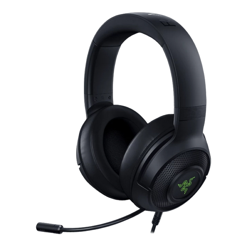 Gaming Headset Razer Kraken X, 40mm drivers, 12-28kHz, 32 Ohm, 109db, 250g, 1.3m, 3.5mm, Black