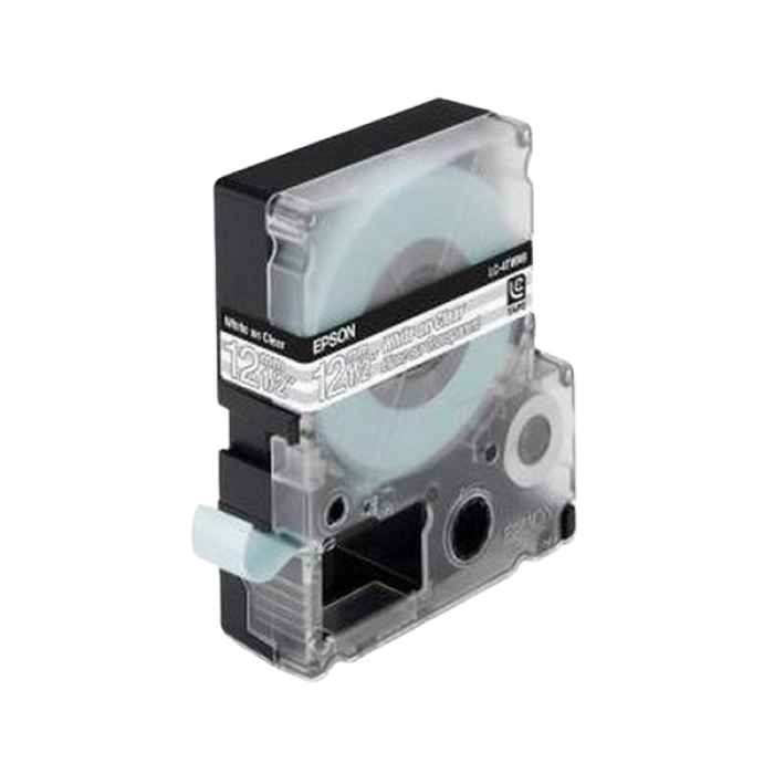 Tape Cartridge EPSON LK4TWN; 12mm/9m Transparent, White/Clear, C53S654013
